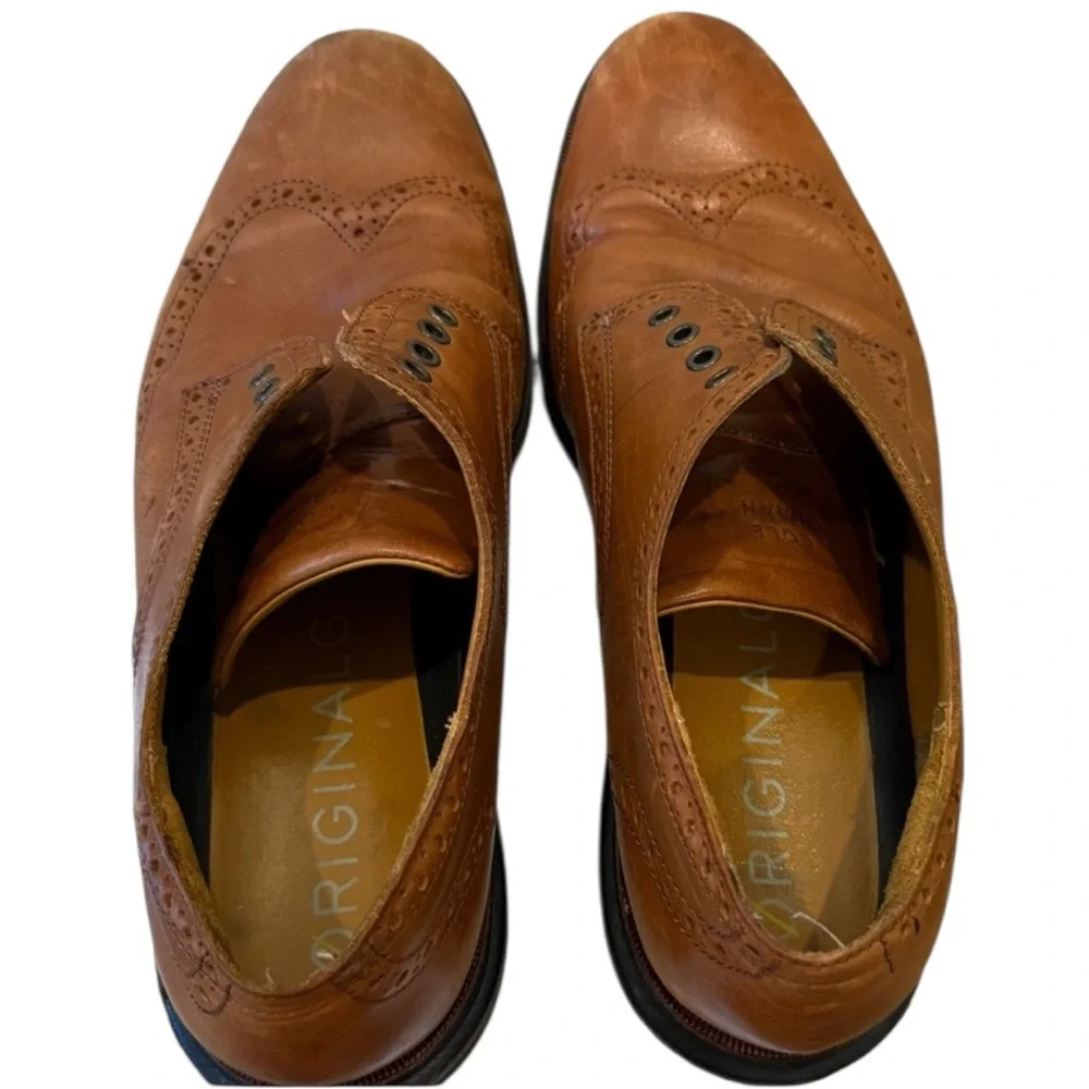 Cole Haan Mens OriginalGrand Wingtip Oxford Tan‎ Leather Shoes C31547 Size 13M